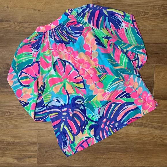 Women's Lilly Pulitzer Elsa Top Silk Blouse Size Small - Picture 7 of 7